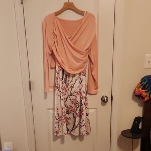 Lovely Spring Floral Dress with Wrap